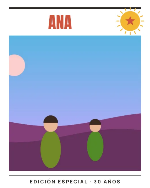 Diseño «Portada de revista» de Cumpleaños, hecho con el motor de la app y fotos de prueba ilustradas