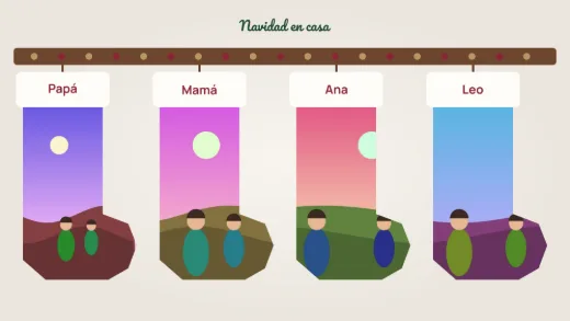 Diseño «Calcetines en la chimenea» de Navidad y Año Nuevo, hecho con el motor de la app y fotos de prueba ilustradas